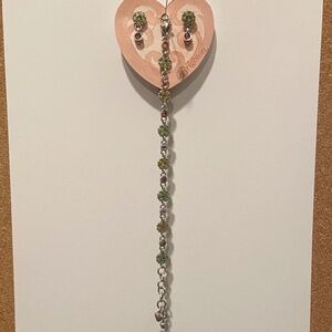 Brighton Sell - Multi-gem colored Bracelet w/ matching Earrings